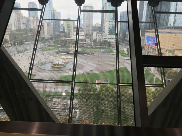 Tianfu Square from Chengdu Museum